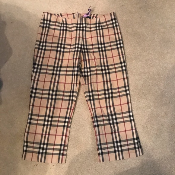 burberry print pants womens